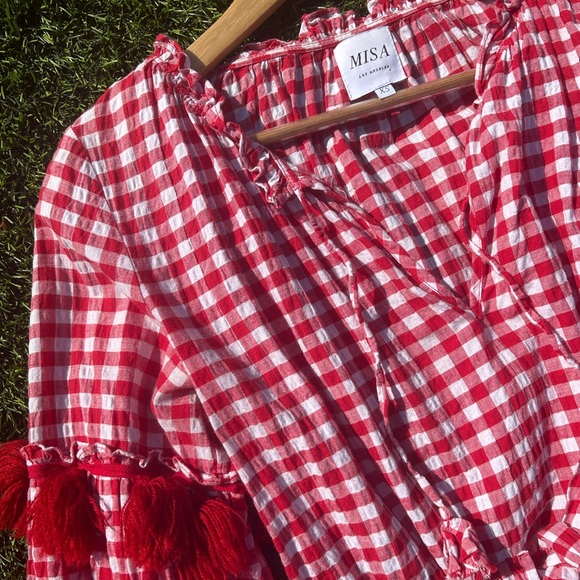 Misa Los Angeles Lisseth dress in red and white size XS - Picture 8 of 8